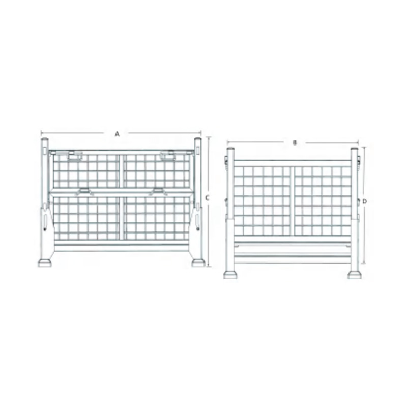 Foldable And Collapsible Pallet Cage