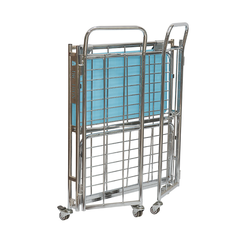 3-Shelf Folding Cart Hotel Dining Trolley