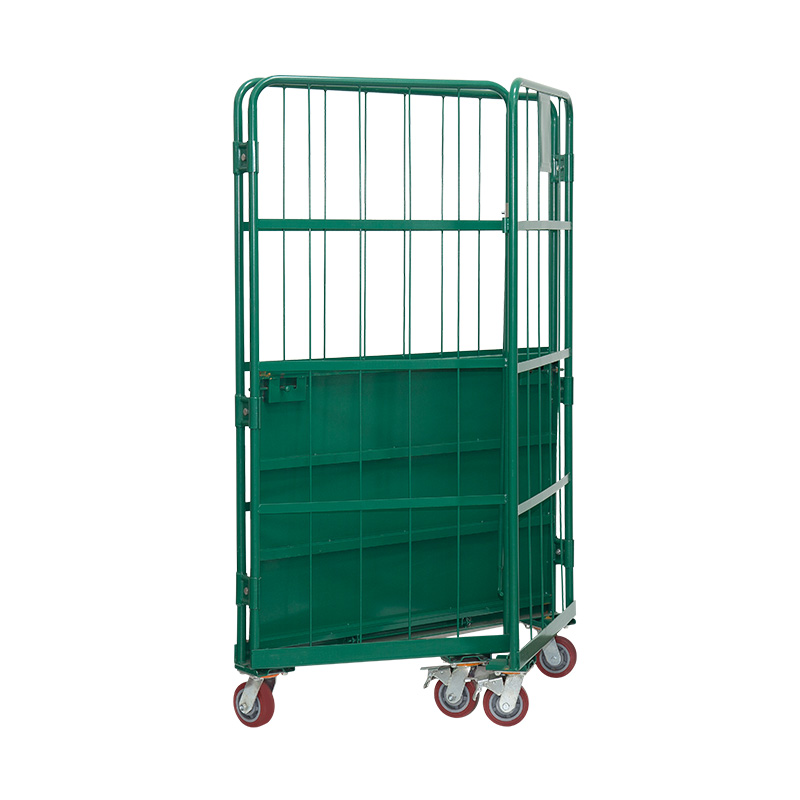 Demountable Steel 3 Sided Roll Cage Trolley For Transportation