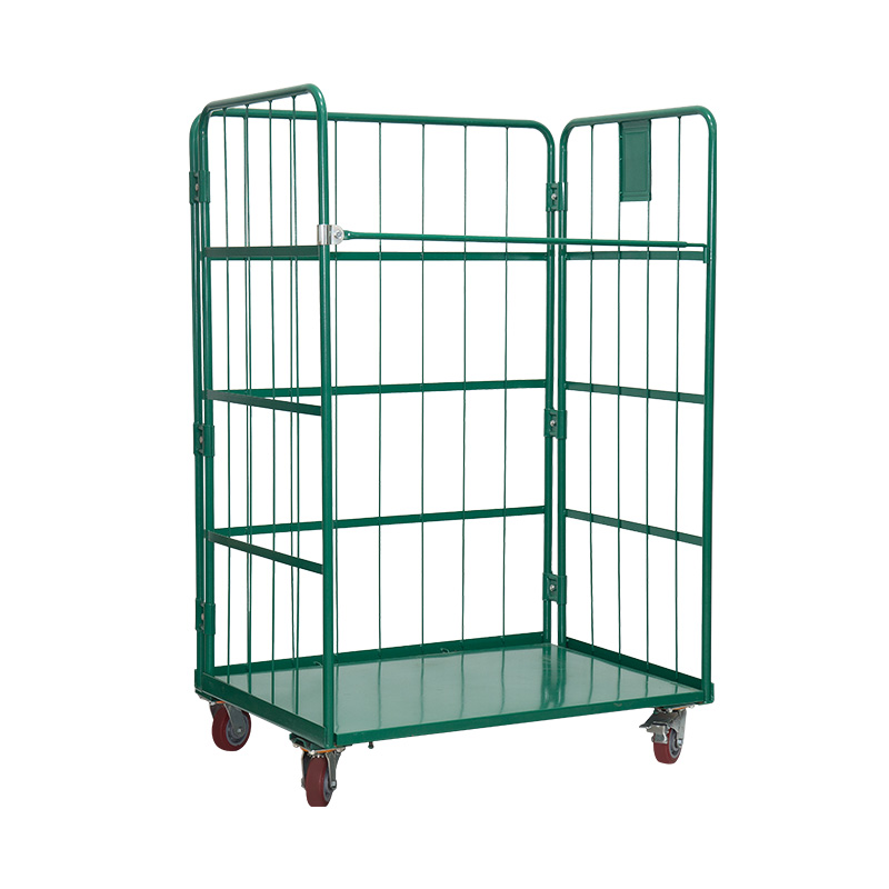 Demountable Steel 3 Sided Roll Cage Trolley For Transportation