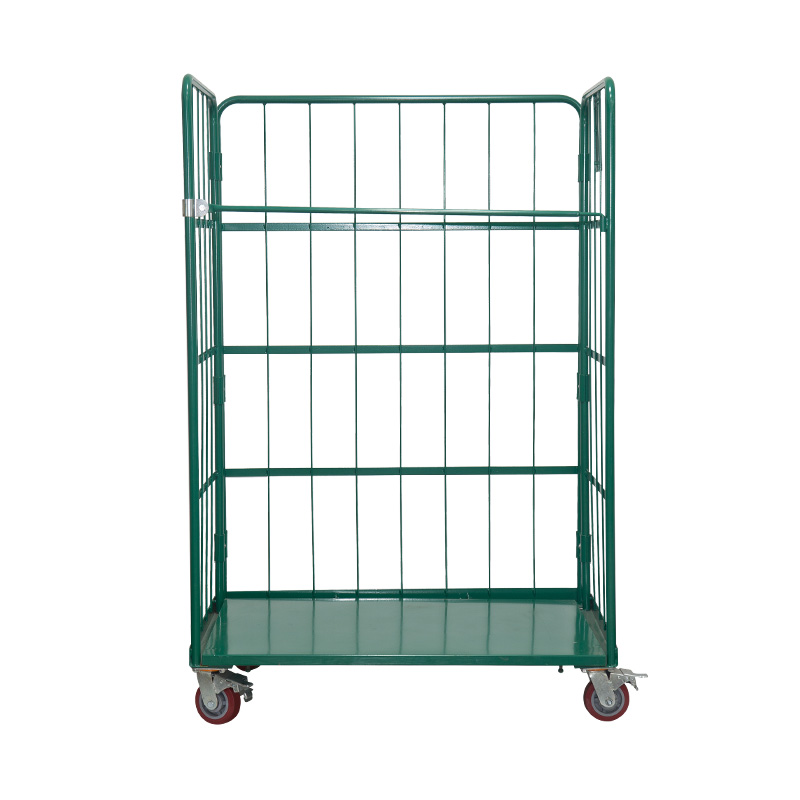 Demountable Steel 3 Sided Roll Cage Trolley For Transportation