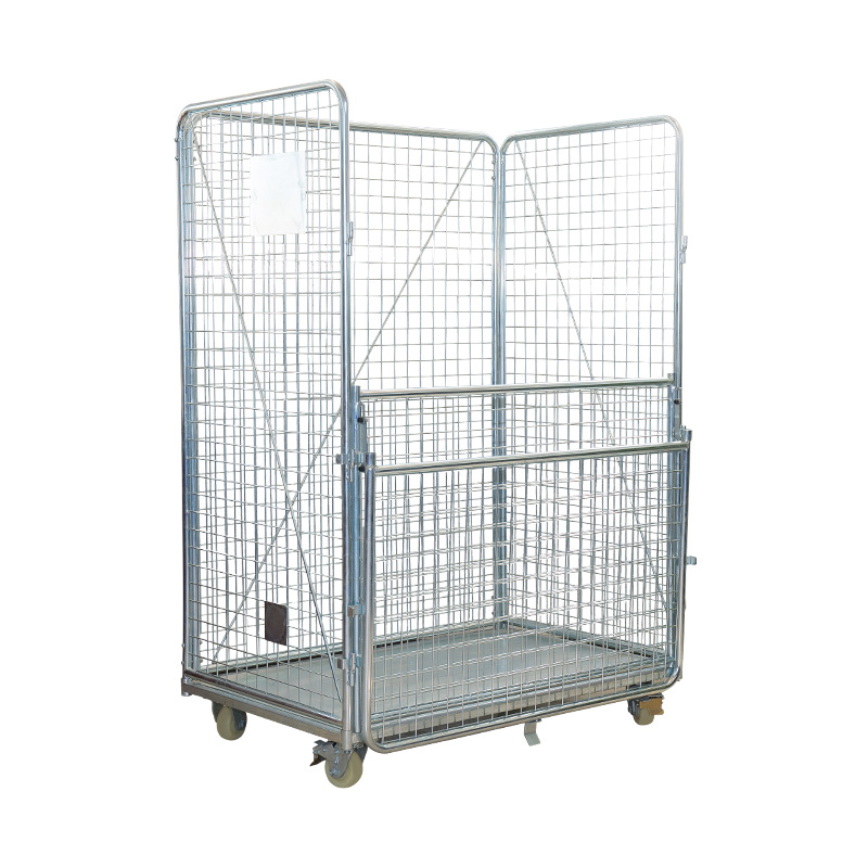 Upper and Lower Door Zinc Plated Trap door roll container Cage