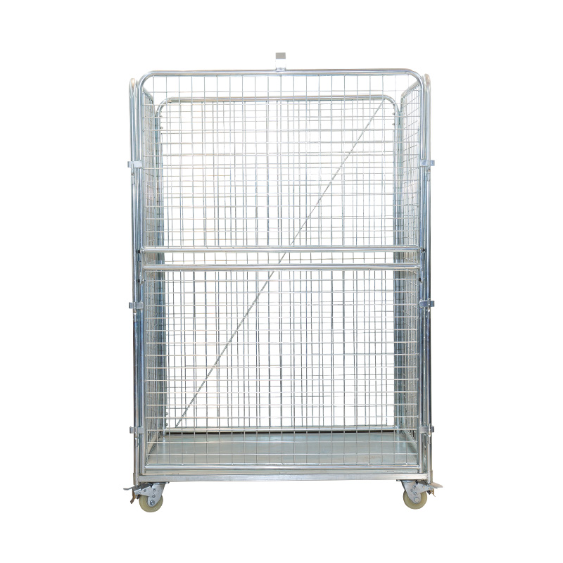 Upper and Lower Door Zinc Plated Trap door roll container Cage