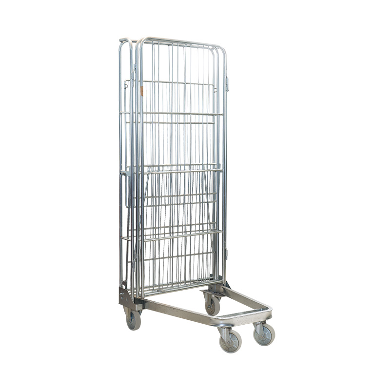 U-shaped Warehouse Storage Rolling Container Cage Trolley