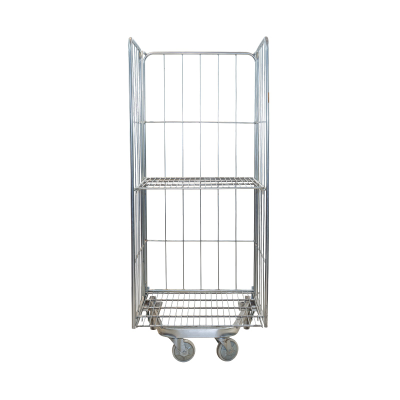 U-shaped Warehouse Storage Rolling Container Cage Trolley